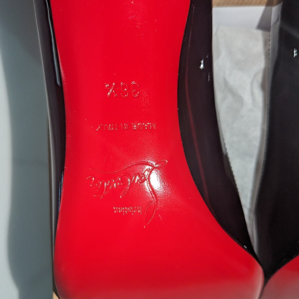 Christian Louboutin Simple Pump 70mm Black Patent Calf - Size 36.5 - Picture 6 of 15